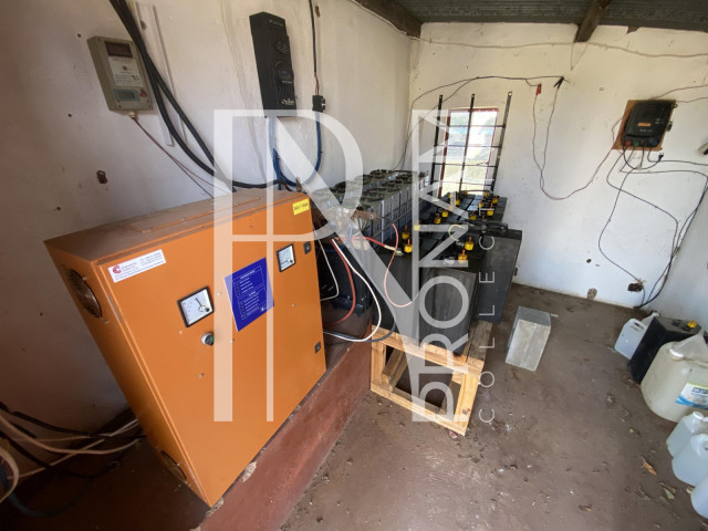 and the electrical room with the converter and batteries