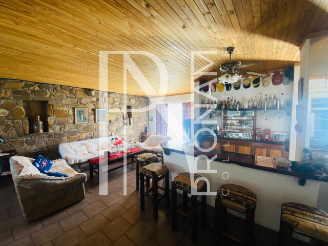 living room with bar