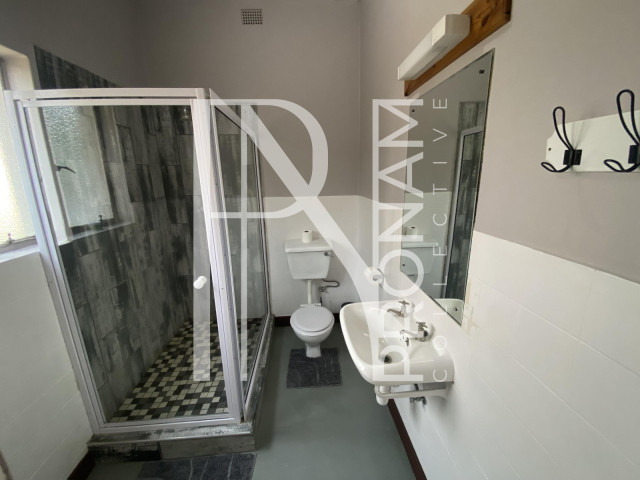 The shower and toilet